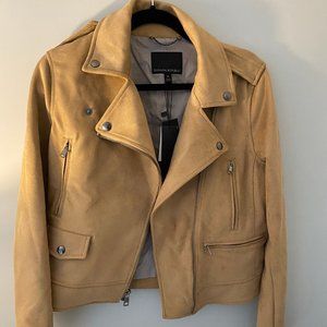 NWT Banana Republic Faux Suede Camel Moto Jacket